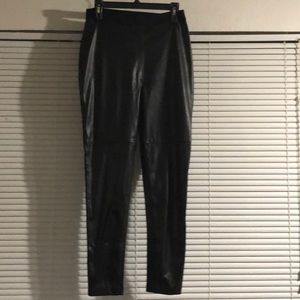 Black leather leggings